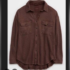 Aerie Chocolate Knit Top